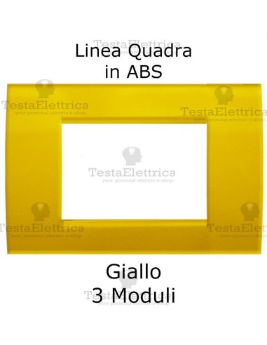 Placchetta Giallo compatibile con serie Bticino LivingLight 