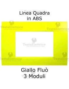 Placchetta Giallo Fluò  compatibile con serie Bticino LivingLight 
