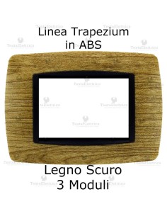 Placchetta Legno Scuro compatibile e adattabile  Bticino Living Light