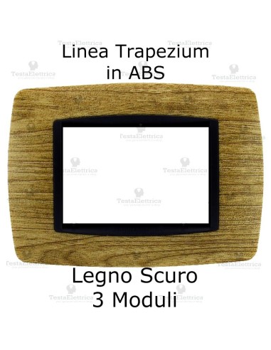 Placchetta Legno Scuro compatibile e adattabile  Bticino Living Light
