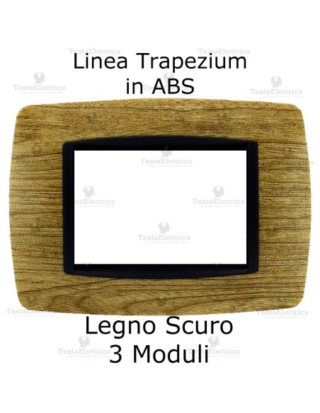 Placchetta Legno Scuro compatibile e adattabile  Bticino Living Light