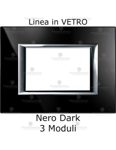 placca nera compatibile bticino living in vetro