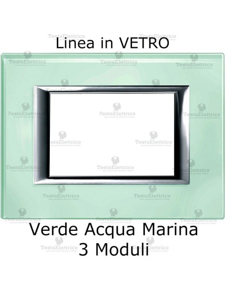 placca 4803vka compatibile bticino living in vetro
