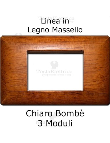 Placca compatibile con serie Bticino LivingLight in Legno ciliegio