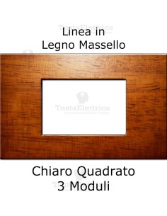 Placca compatibile con serie Bticino axolute in Legno Massello
