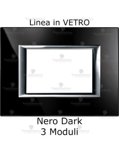 placca nera compatibile bticino matix in vetro