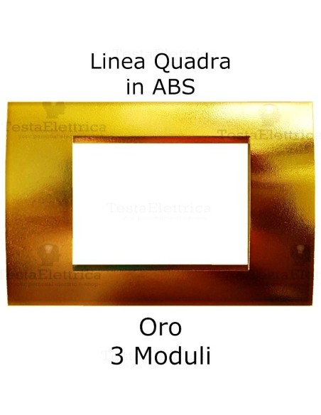 Placchetta quadra compatibile Bticino Oro lucido