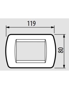 Placchetta Oro Satinato compatibile Living international 2