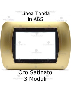 Placchetta Oro Satinato compatibile Living international