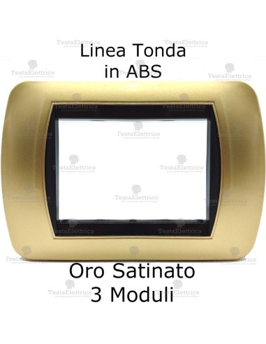 Placchetta Oro Satinato compatibile Living international
