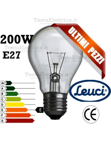 Lampada a incandescenza goccia 200W E27 Leuci