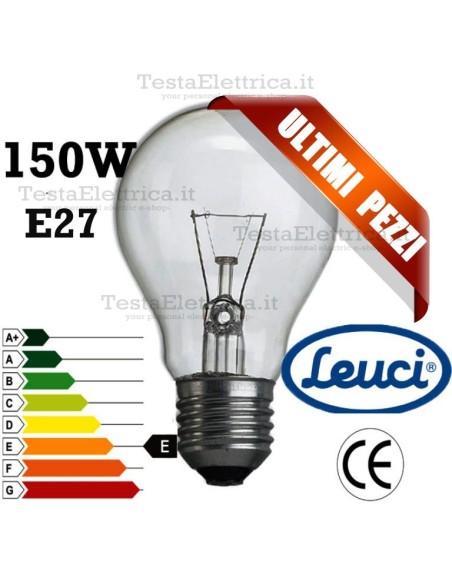 Lampada a incandescenza goccia 150W E27 Leuci
