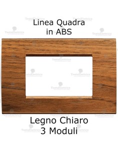 Placca compatibile bticino living light legno Chiaro
