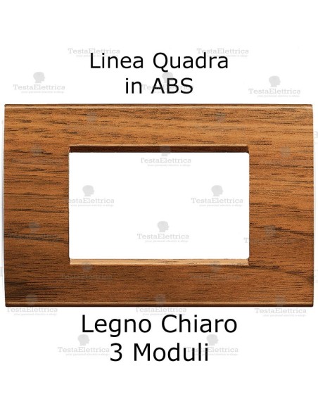 Placca compatibile bticino living light legno Chiaro