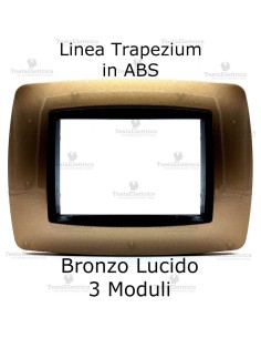 Placchetta bronzo lucido compatibile e adattabile  Bticino Living international