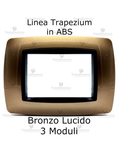 Placchetta bronzo lucido compatibile e adattabile  Bticino Living international