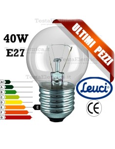 Lampada a incandescenza sfera 40W E27 Leuci