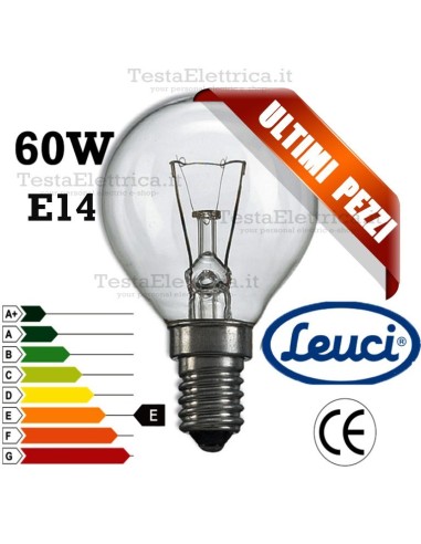 Lampada a incandescenza sfera 60W E14 Leuci