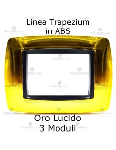 Placchetta oro lucido specchio compatibile Bticino Living international