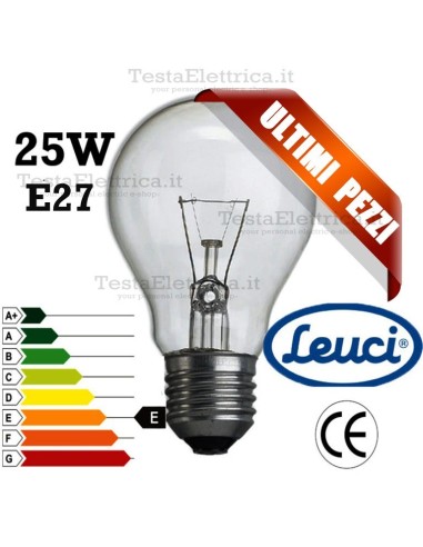 Lampada a incandescenza goccia 25W E27 Leuci