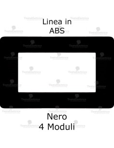 Placca bticino matix nera 4 moduli