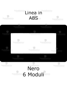Placca bticino matix nera 6 moduli
