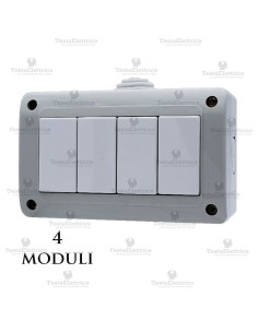 Scatola da parete per 4 moduli bticino matix