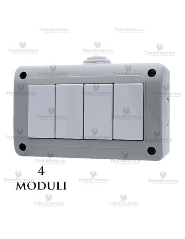 Scatola da parete per 4 moduli bticino matix