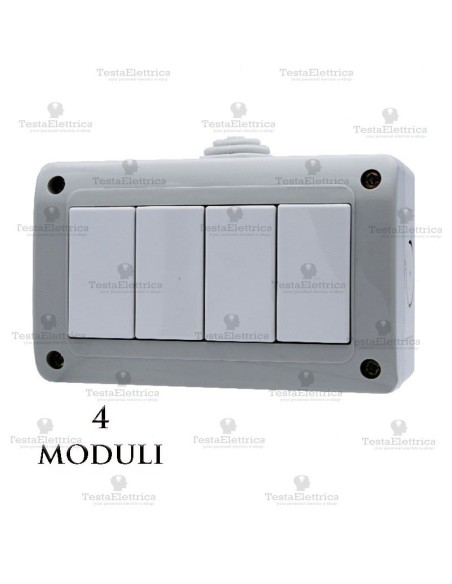 Scatola da parete per 4 moduli bticino matix