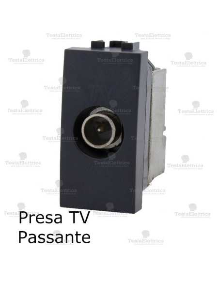 Presa tv passante compatibile con serie Bticino LivingLight