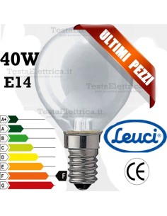 Lampada a incandescenza  sfera opale 40W E14 Leuci