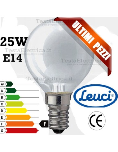Lampada a incandescenza  sfera opale 25W E14 Leuci