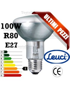 Lampada a incandescenza reflector R80 100W E27 Leuci