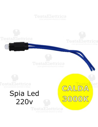 Spia Led luce calda per interruttori  