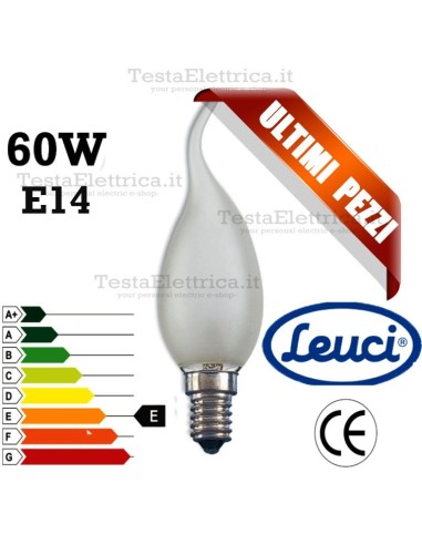 Lampada a incandescenza colpo di vento 60W E14 Leuci