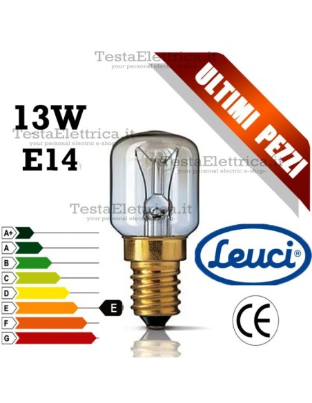 Lampada a incandescenza piccola pera 3C 13W E14 Leuci