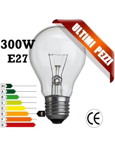 Lampada a incandescenza goccia 300W E27 