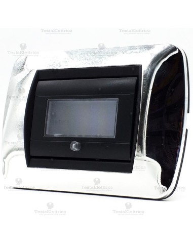 completo con placca cromo lucido in ABS serie TONDA	