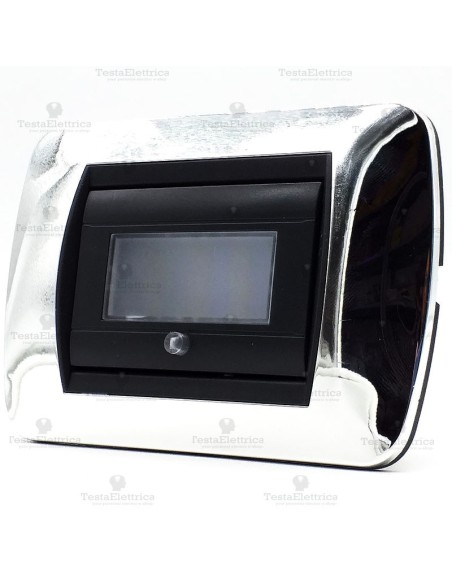 completo con placca cromo lucido in ABS serie TONDA	