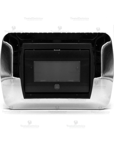 completo con placca cromo lucido in ABS serie TONDA	