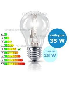 Lampada alogena goccia 28W E27 Philips