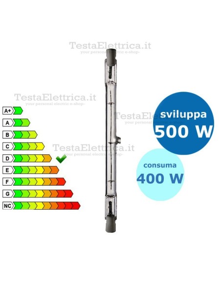Lampada alogena Lineare 400W R7s-15 117 mm Leuci