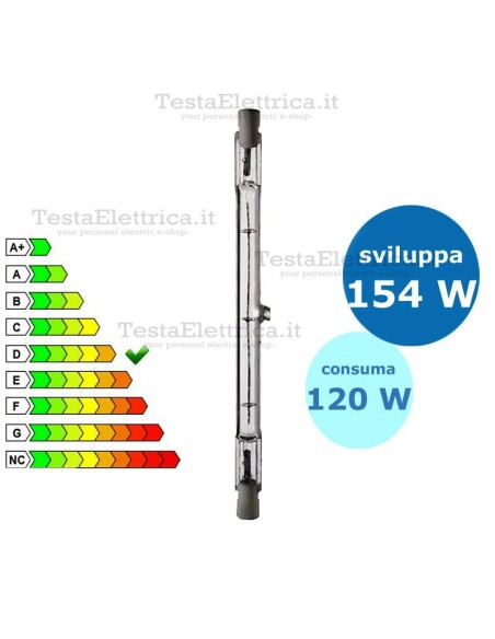 Lampada alogena Lineare 120W R7s-15 117 mm Leuci
