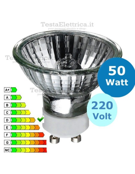 Faretto alogeno Spot 50W 220V GU10 Leuci