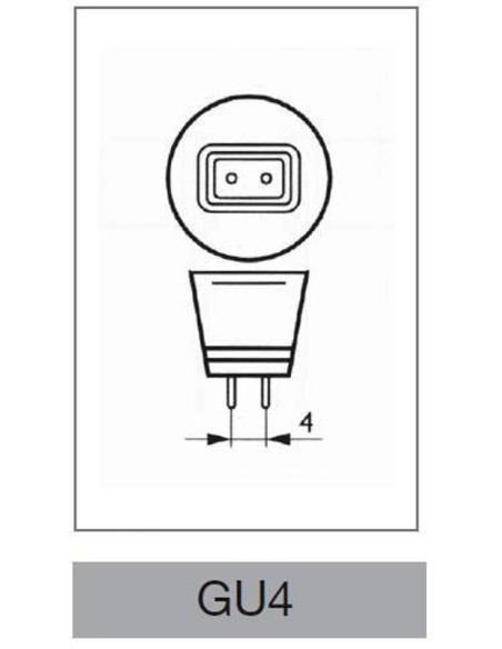 Faretto alogeno Mini Dicroica 20W 12V GU4 MR11 