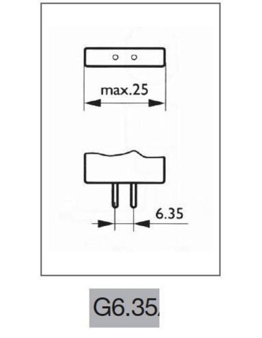 Lampadina alogena Bispina 50W 12V G6.35 wiva 