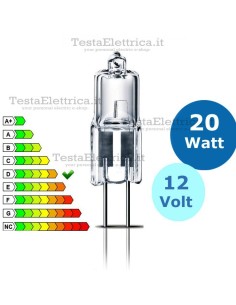 Lampadina alogena Bispina 20W 12V G4 Wiva 