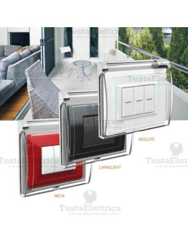 compatibile con tutte le serie e  placche bticino, vimar, gewiss, urmet