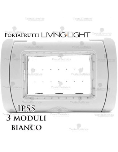 Portello 3 posti IP55 compatibile Living Light Bticino