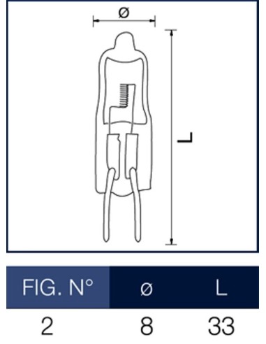 Lampadina alogena Bispina 10W 12V G4 Leuci